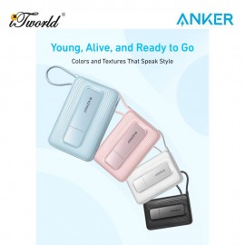 Anker Wireless Power Bank (10K 30W Built-In USB-C Cable) - Black A1685