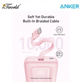Anker Zolo Power Bank (20K30W Build in USB-C Cable) - Black A1689