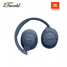 JBL T720BT Wireless Over-Ear Headphones - Blue 050036395106