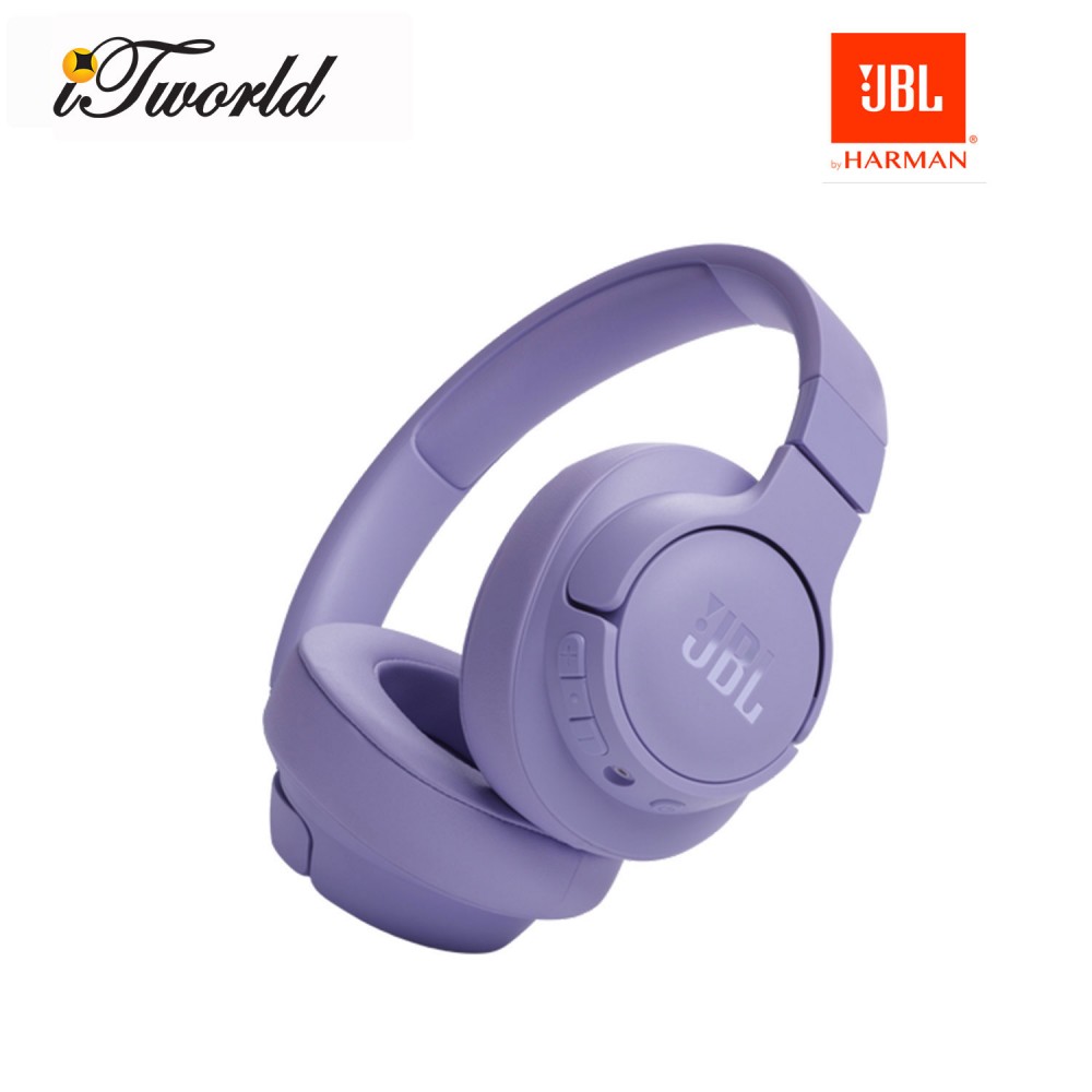 JBL T720BT Wireless Over-Ear Headphones - Purple 050036395113
