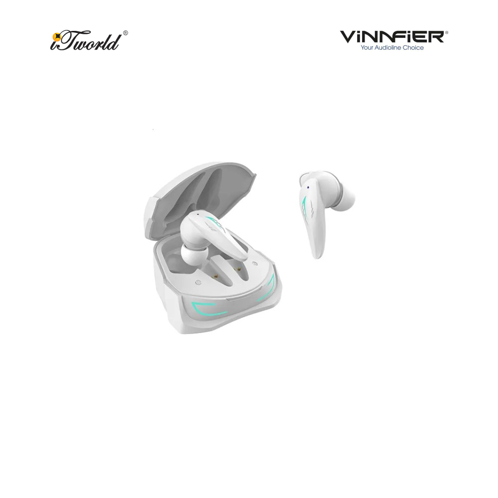 Vinnfier Bluetooth Noise Cancellation Gaming EarBud XTREME PRO 3 - WHITE 9555637204945