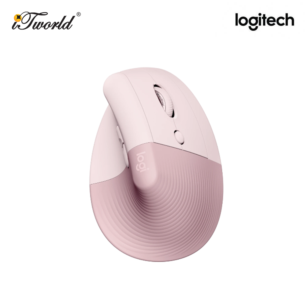 Logitech Lift Vertical Ergonomic Wireless Mouse - Rose 910-006481
