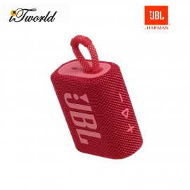 JBL Go 3 Portable Waterproof Speaker – Red (050036374385)