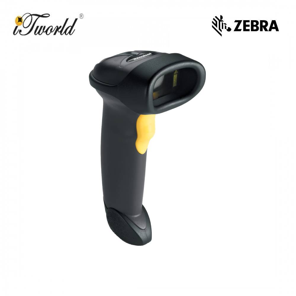 [Ready Stock] Zebra LS2208 1D Wire Barcode Scanner with Stand USB kit (LS2208-SR20007R-UR)