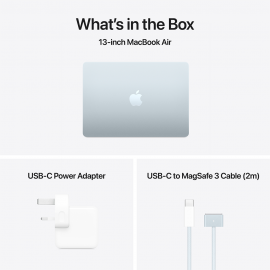 Apple 13-inch MacBook Air, M4 chip with 10-core CPU and 8-core GPU, 16GB, 256GB SSD - Sky Blue