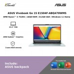 ASUS Vivobook Go 15 E1504F-ABQ470WMS Laptop (AMD Ryzen™ 5 7520U | 15.6” FHD | 16GB RAM | 512GB SSD | AMD Radeon™ Graphics | Windows 11 Home) 