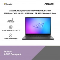 ASUS ROG Zephyrus G14 GA403W-RQS134W Gaming Laptop (AMD Ryzen AI 9 HX 370 | 14" 3K OLED | 32GB RAM | 1TB SSD | NVIDIA RTX 5070Ti | Windows 11 Home)