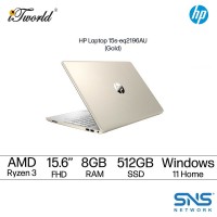 HP Laptop 15s-eq2196AU (AMD Ryzen™ 3 5300U | 15.6" FHD | 8 GB RAM | 512 GB SSD | AMD Radeon™ Graphics | Windows 11 Home | Preinstalled Microsoft Office Home and Student)