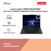 Lenovo Legion 5 15IRX10 83LY004EMJ Gaming Laptop (Intel Core i9-14900HX |15.1” WQXGA OLED| 32GB RAM | 1TB SSD | NVIDIA RTX 5070 | Windows 11 Home)