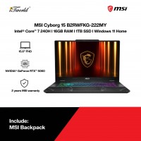 MSI Cyborg 15 B2RWFKG-222MY Gaming Laptop (Intel??® Core™ 7 processor 240H | 15.6" FHD | 16GB RAM | 1TB SSD | NVIDIA??® GeForce RTX™ 5060 | Windows 11 Home)