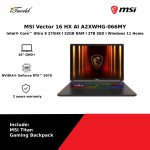 MSI Vector 16 HX AI A2XWHG-066MY (NVIDIA  ® GeForce RTX™ 5070 Ti | CU 9-275HX | 16” QHD+ | 32GB RAM | 2TB SSD | Windows 11 Home)