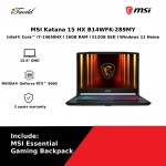 MSI Katana 15 HX B14WFK-289MY (Intel  ® Core™ i7-14650HX | 15.6" QHD | 16GB | 512GB SSD | NVIDIA  ® GeForce RTX™ 5060 | Windows 11 Home)