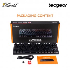 Tecgear CONTROL 87-Key Wireless RGB Mechanical Keyboard Black-Jerrzi Red Switches (TGKB-C87-BK-JRD)