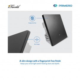PRIMERO Smart Light Switch 1-Gang (Grey)-Bs6a-16z 9551017230153